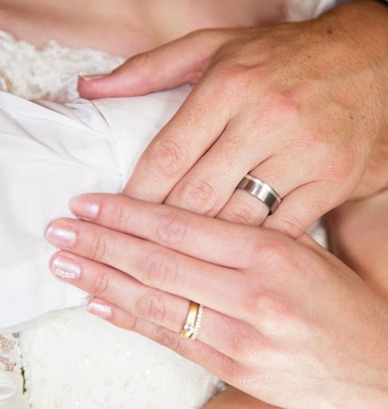 bridal wedding rings close up natural bridal beauty