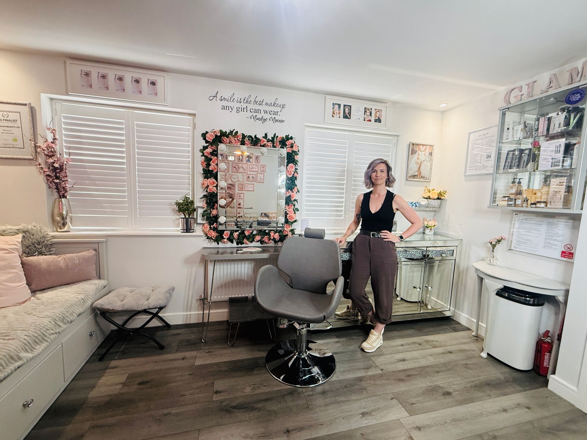 Jax in her 1-2-1 private home beauty salon in Lyde Green Bristol
