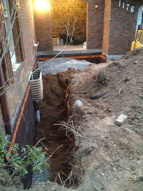 Exterior foundation waterproofing by Pro Seal in Niagara.