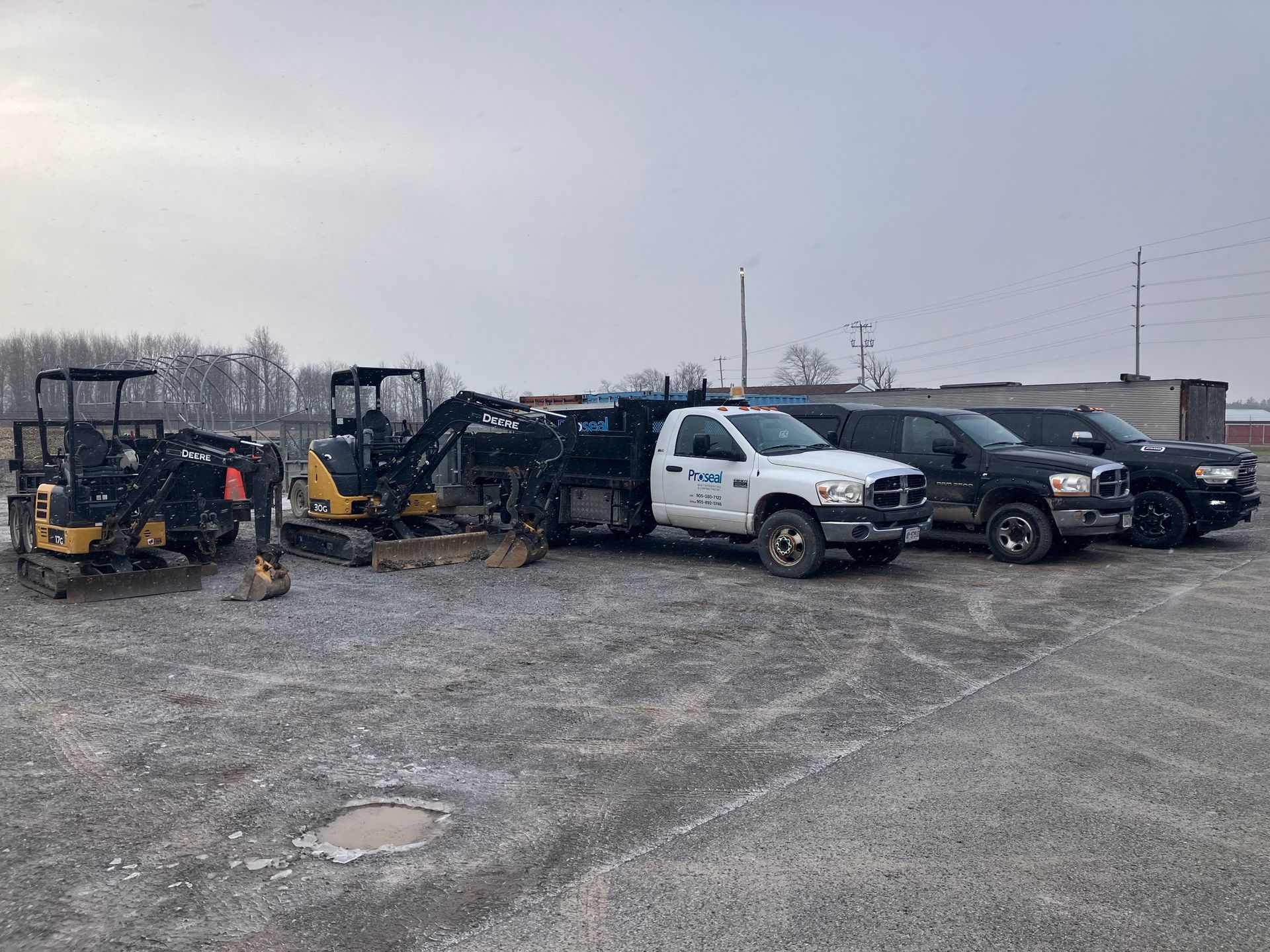 The Pro Seal Waterproofing vehicle fleet for basement crack leak & foundation repair jobs in the Niagara Falls, St. Catharines & Welland region.