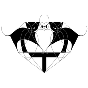 Gestileerd zwart-wit uil panter diamant- en hartmotief met symmetrische geometrische vormen.