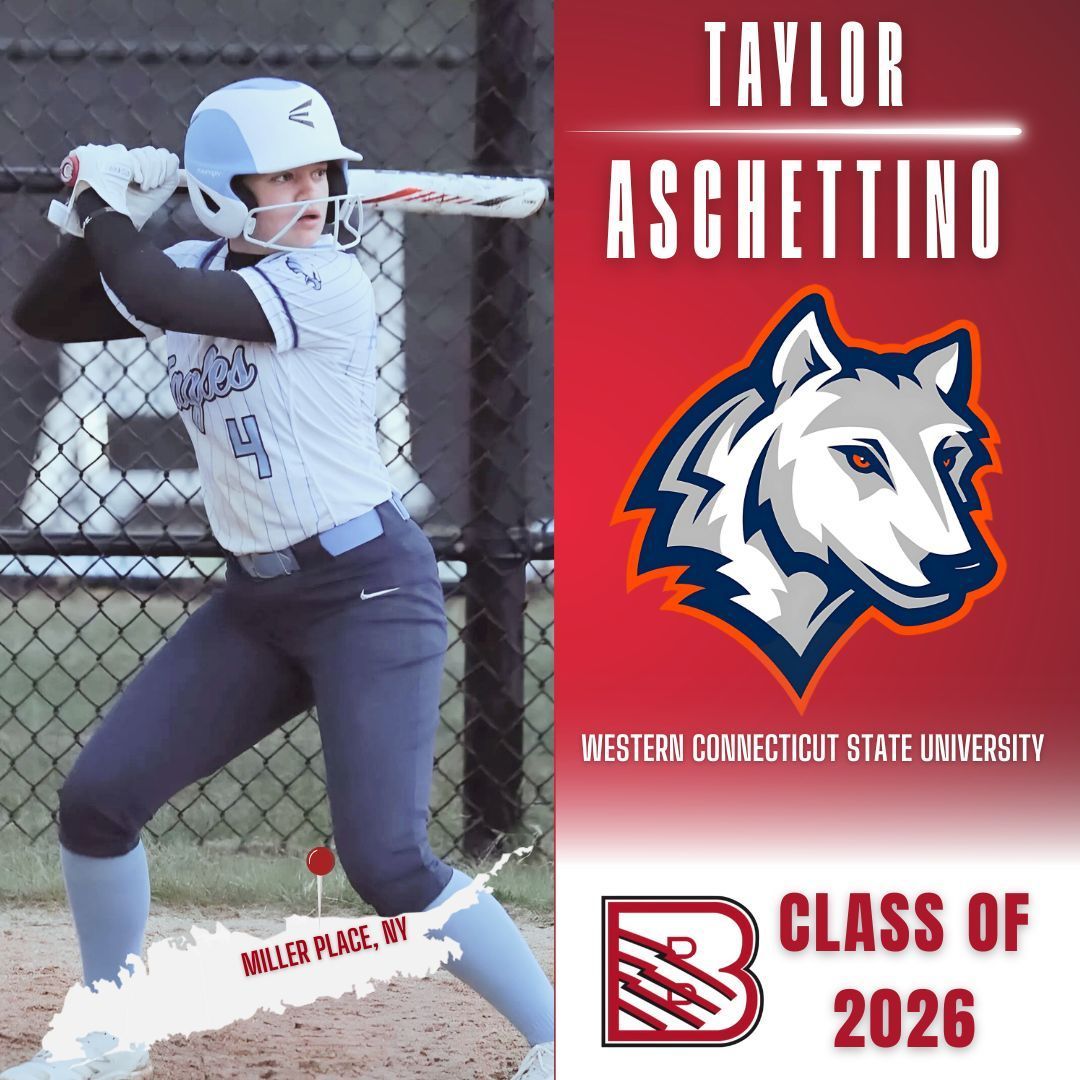 Softball player Taylor Aschettino, Class of 2026, recruited to Western Connecticut State University.