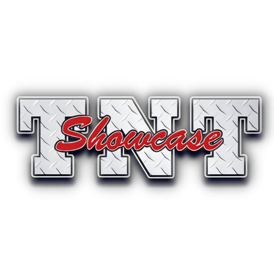 The logo for the Jersey Outlaws Fall Showcase, featuring red, gradient lettering on a black background.