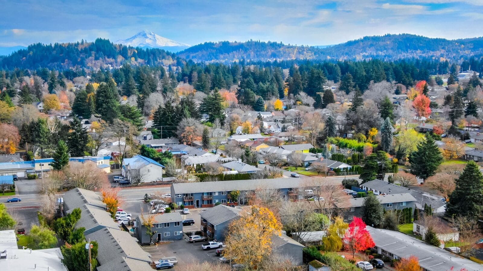 the exterior of theArbor View apartment complex