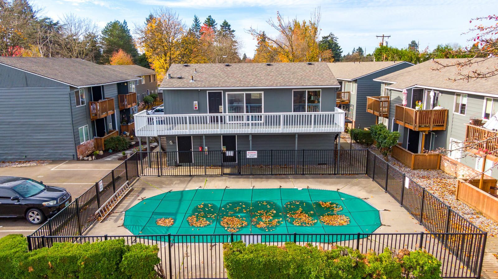 the exterior of theArbor View apartment complex