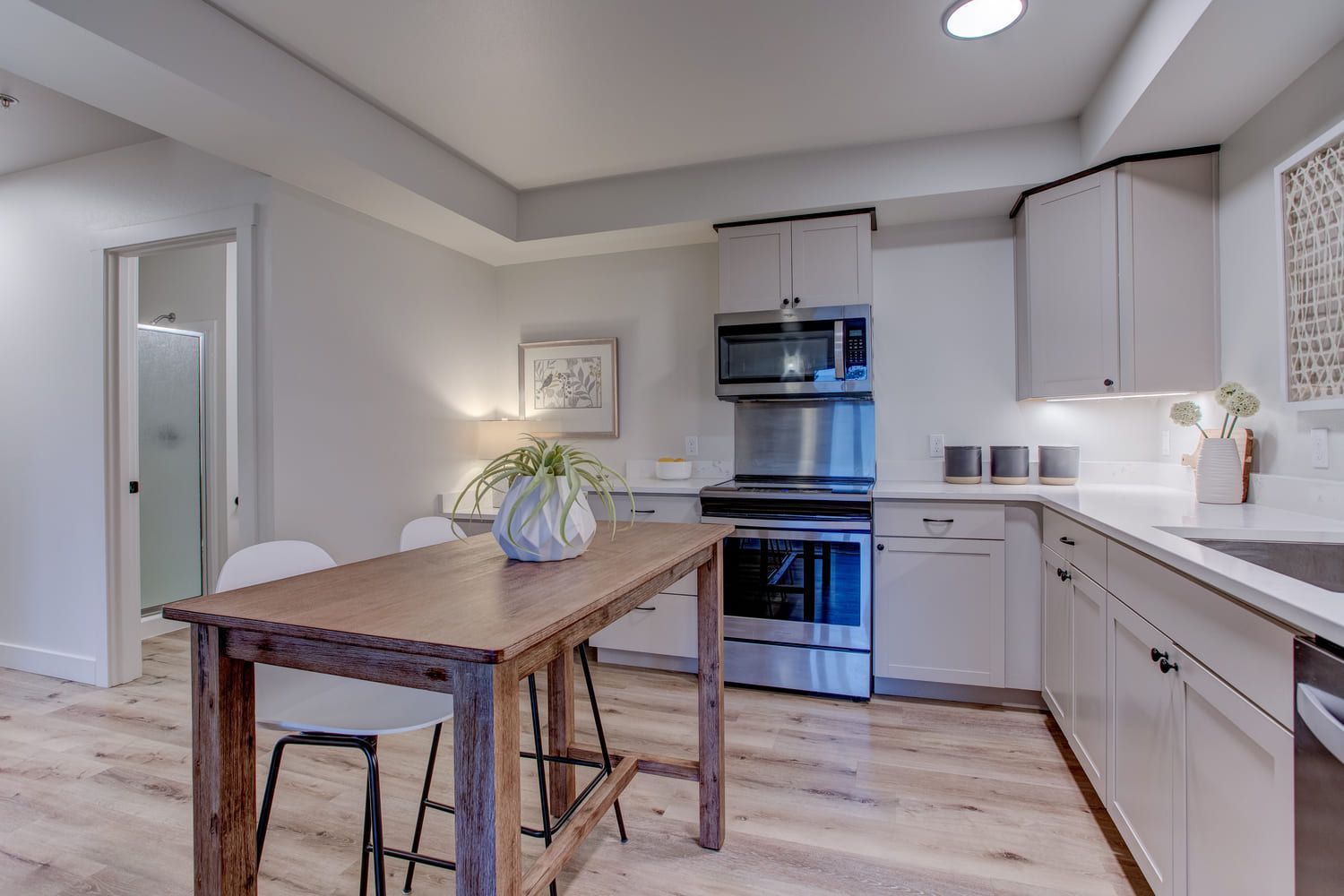A photo of a unit in the Garthwick apartment