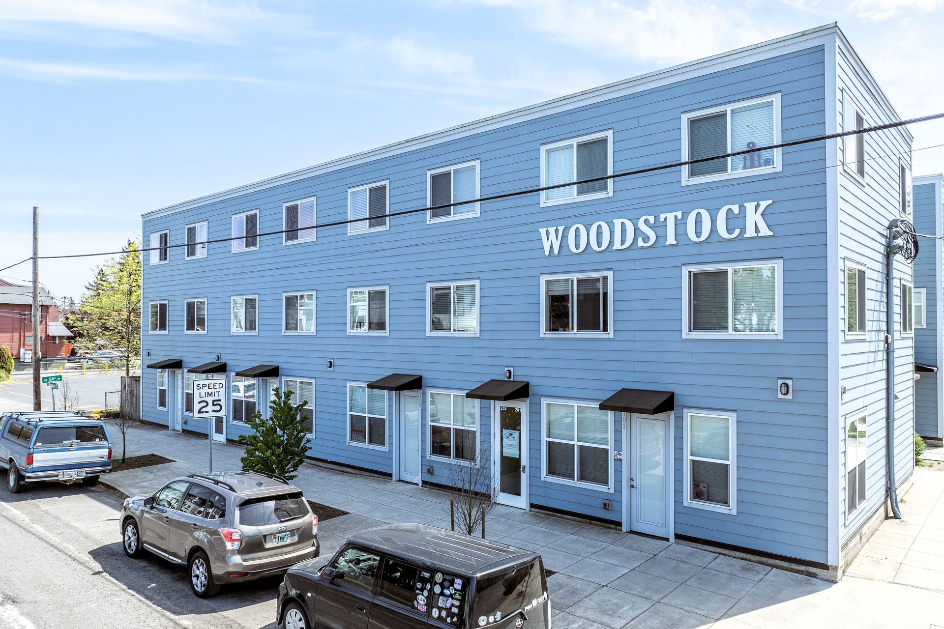A photo of the apartments at the Woodstock