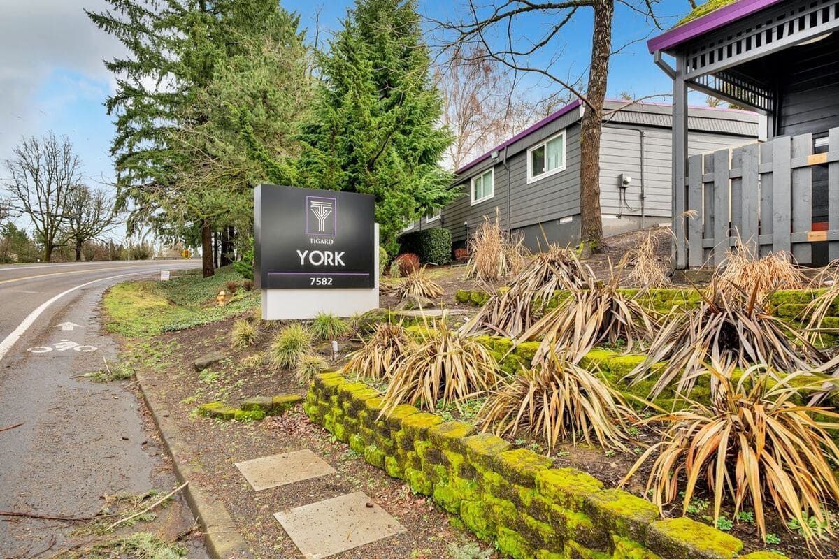 A floor plan for a unit in the York apartment complex