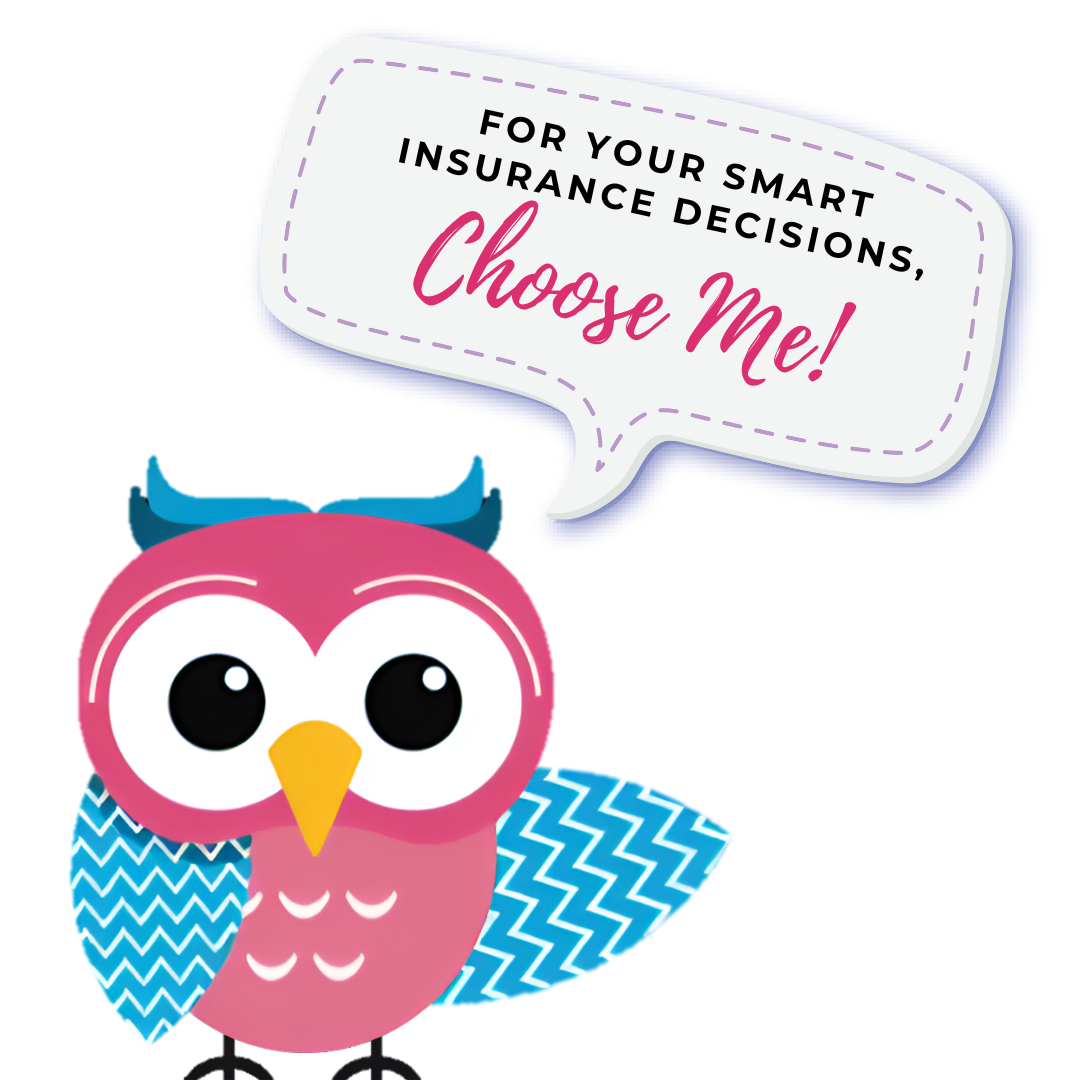 An owl with a speech bubble that says