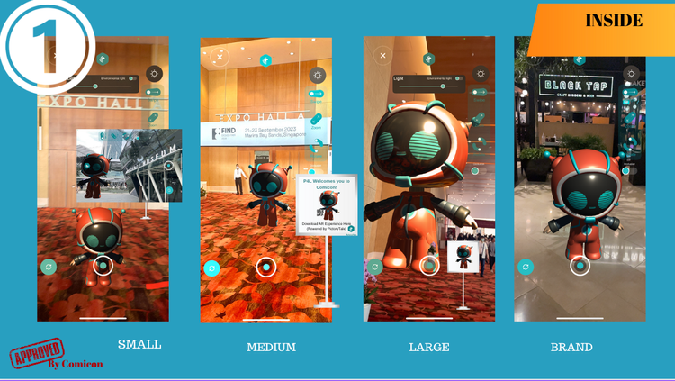 A screenshot of a video game with a robot on the screen.
