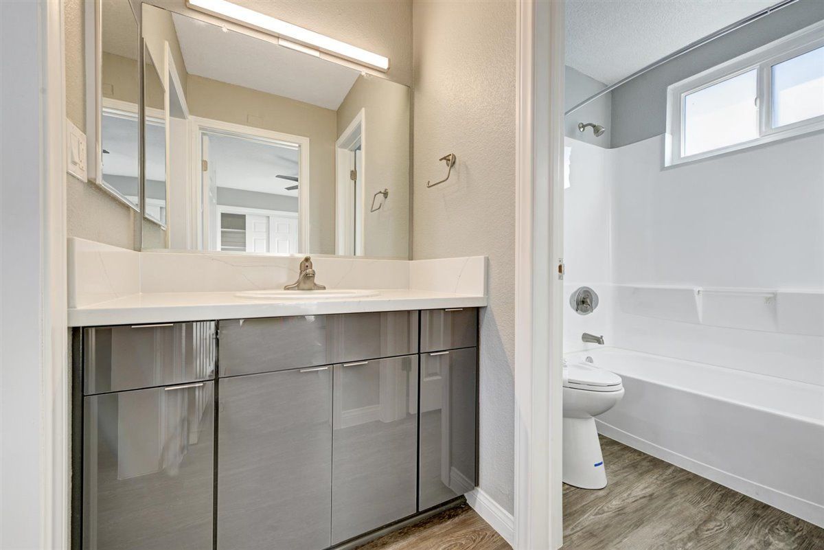 Updated apartment bathroom