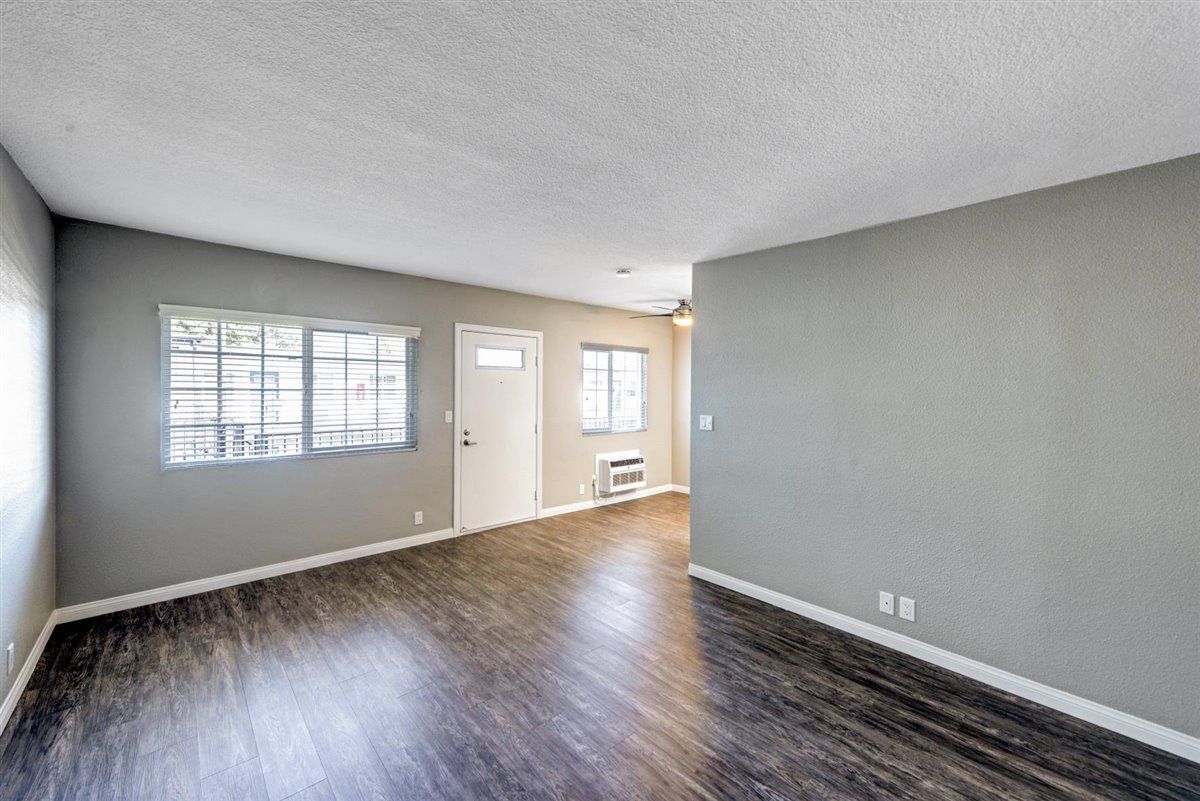Updated apartment living room unfurnished