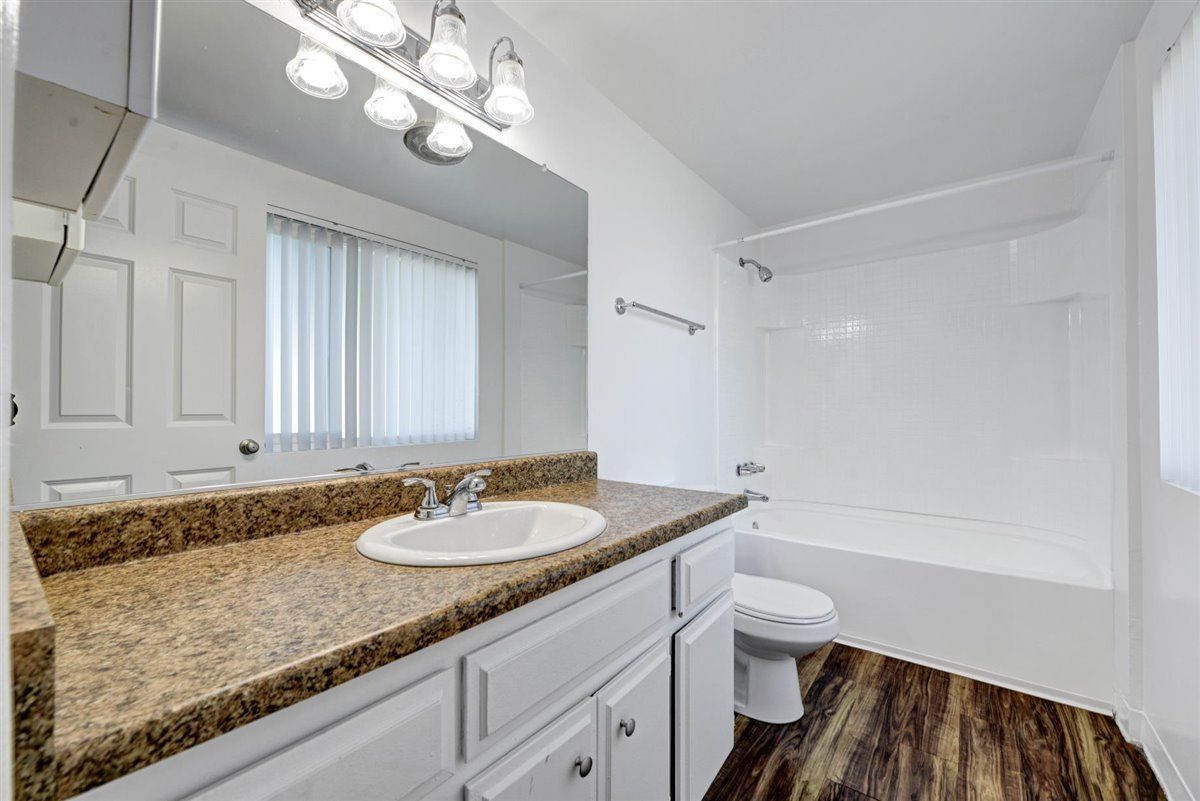 Updated apartment bathroom