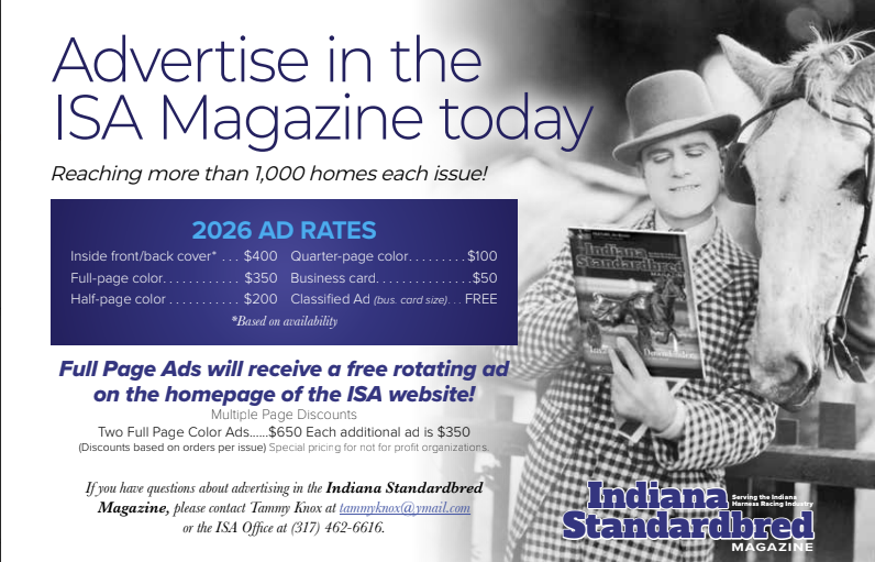 Indiana Standardbred Magazine advertising