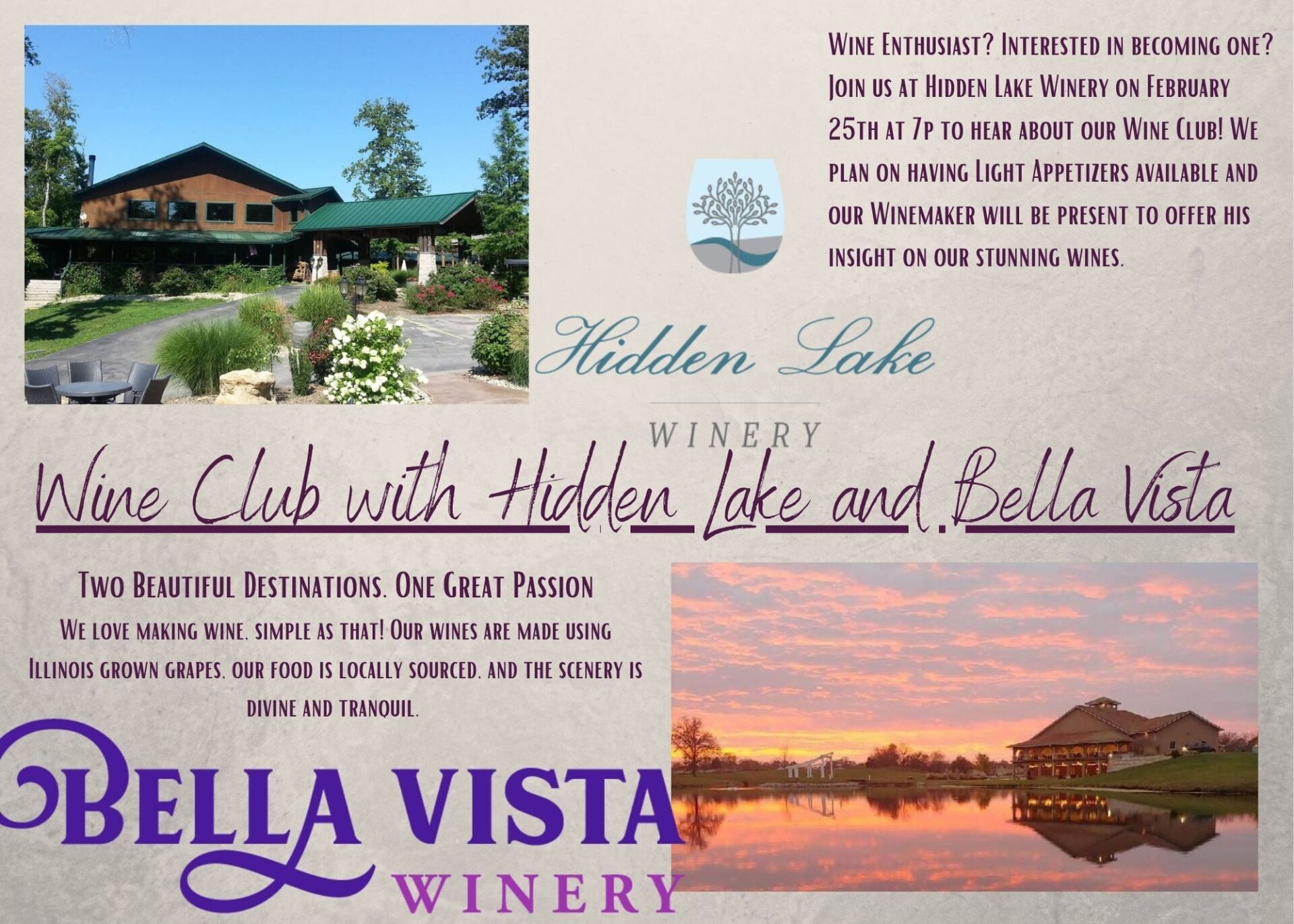 Hidden Lake Winery The Winery Aviston, IL