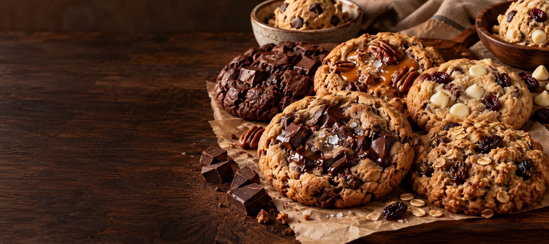 Design arquivado do site da Crescent Crumb Cookie Lab