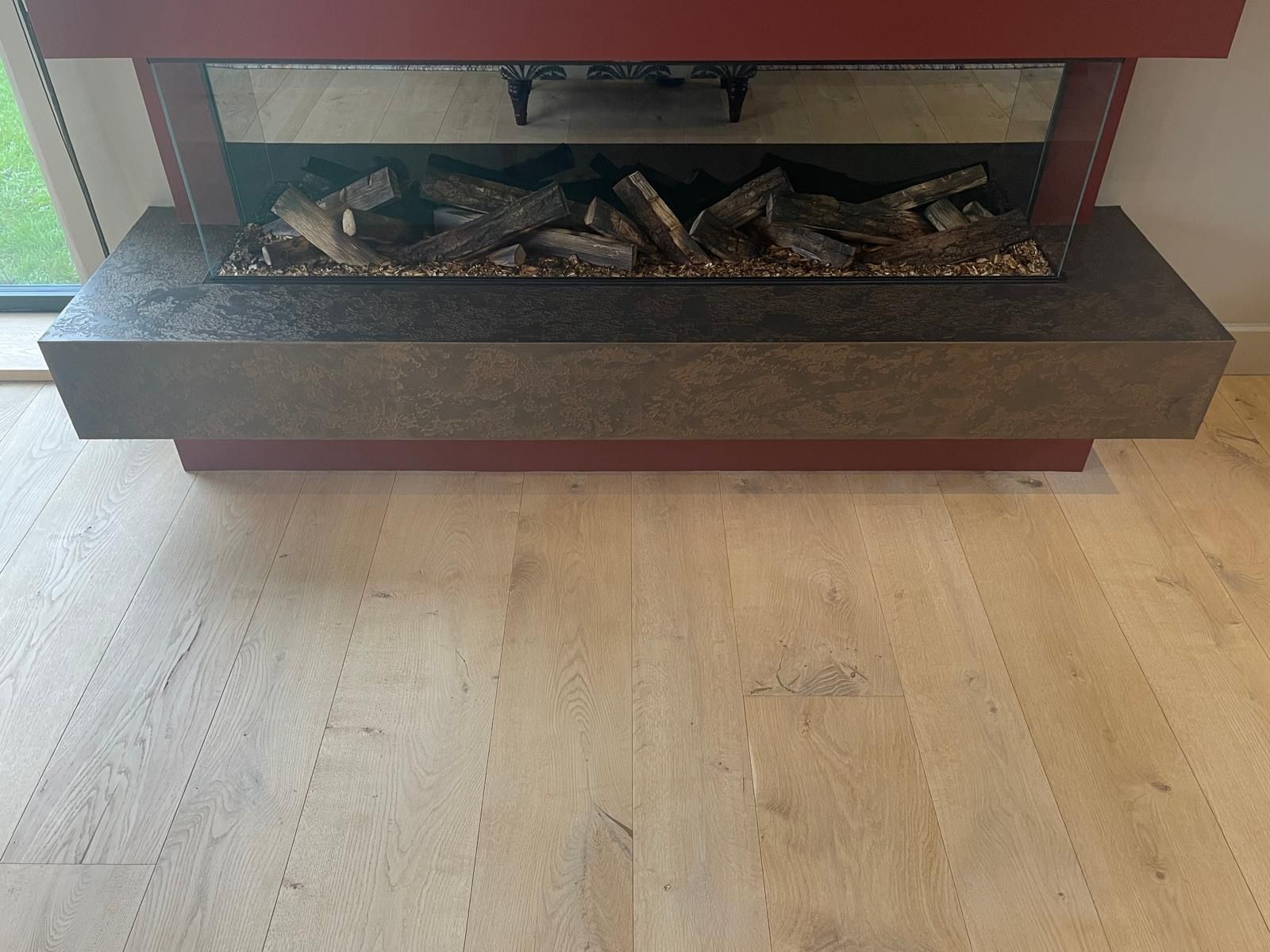 close up of venetian plastering shelf