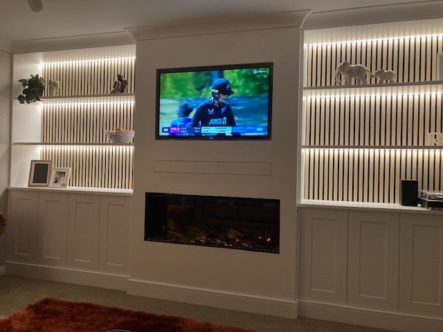 British Fires New Forest Deluxe Real Logs Electric Fire Accoustic Wall