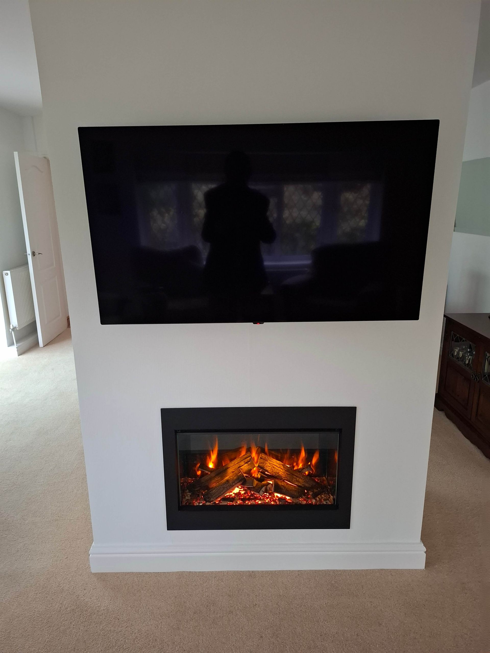small realistic electric fire available at media wall fires alcester