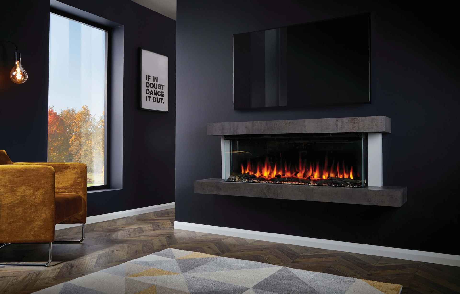 katell cento slimline media wall fires