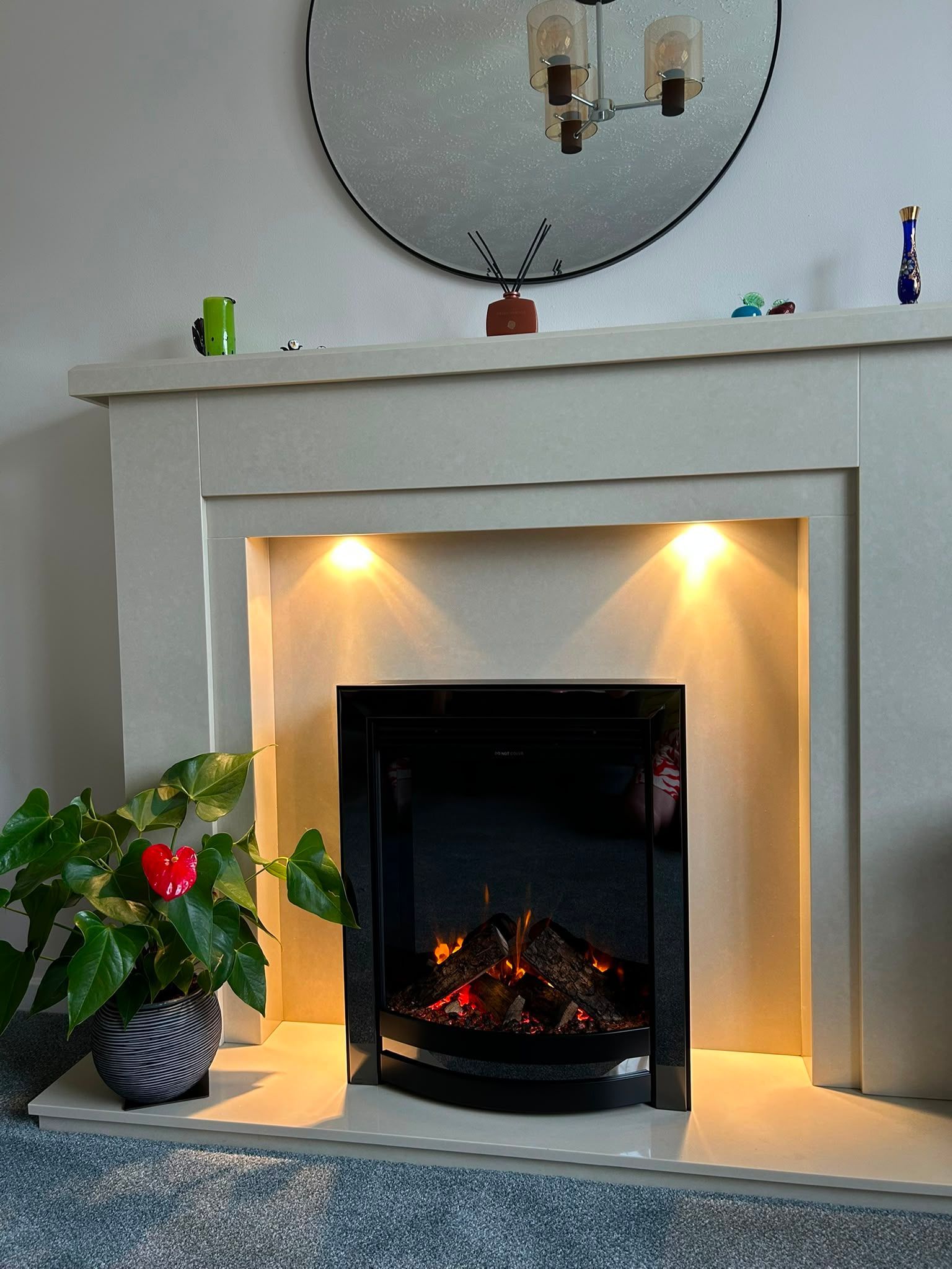 biriths fires sway black and black nickel elegance frame