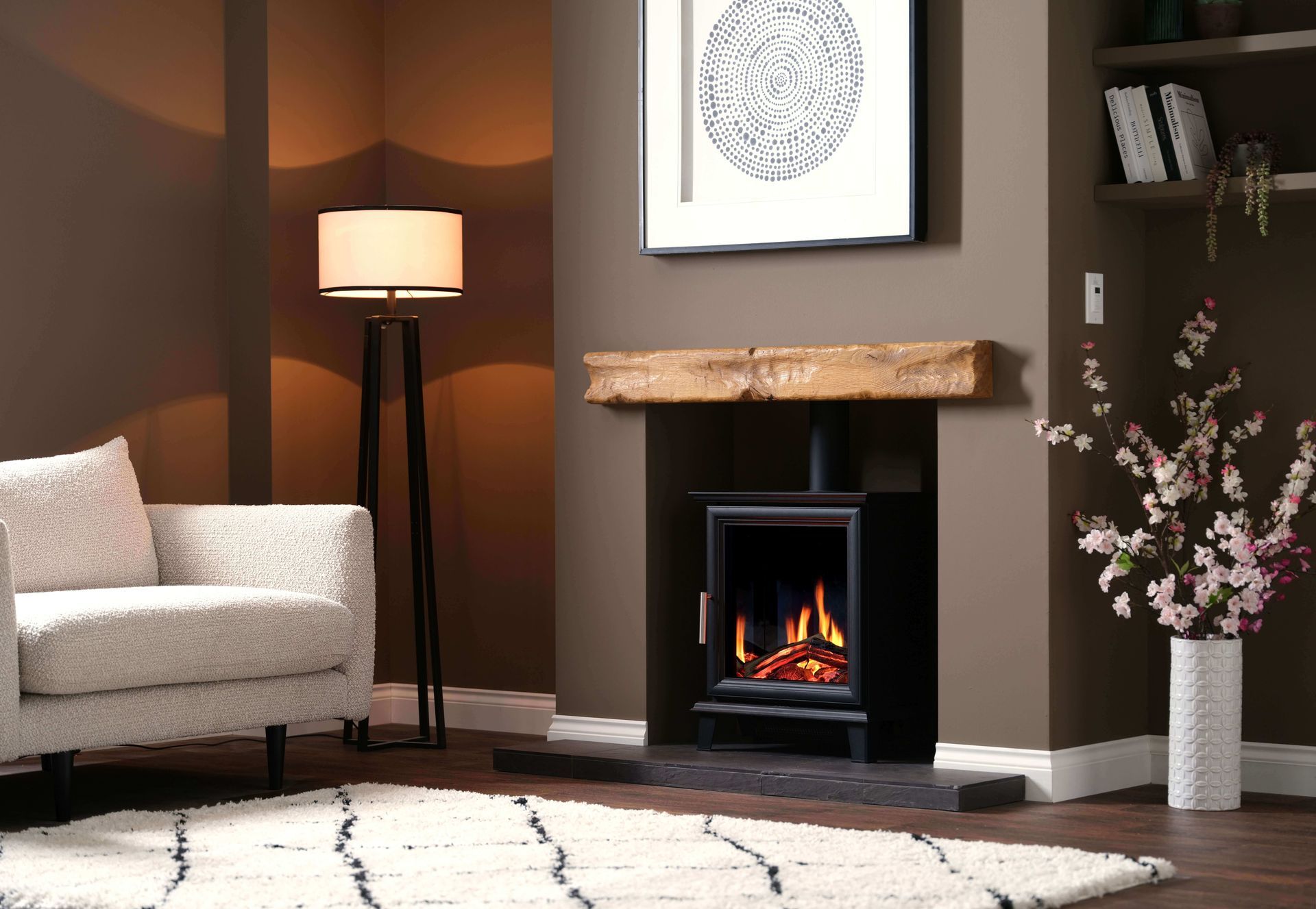luminosa stove with optional flue