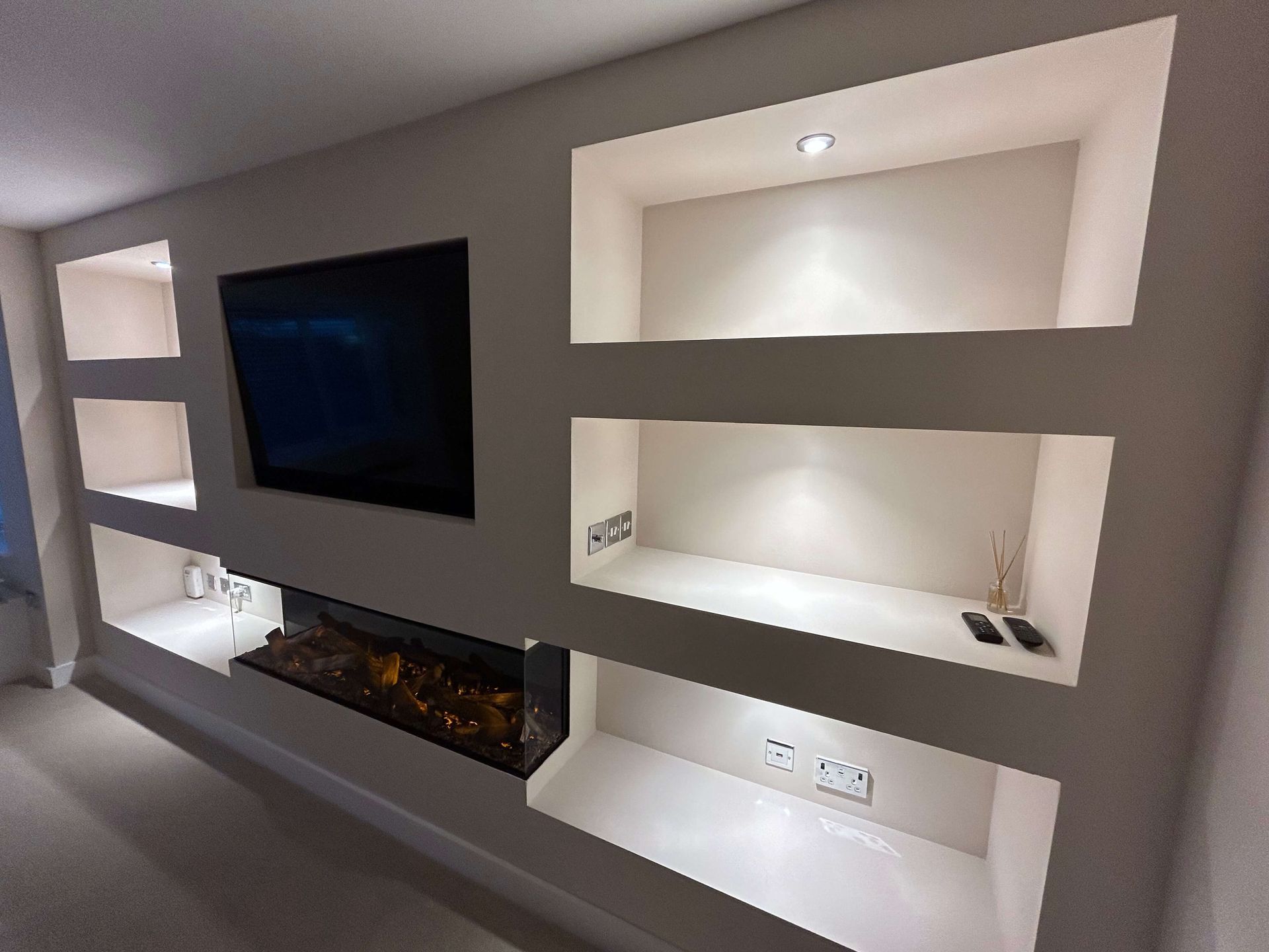 new forest 1600 in media wall with 55 inch tv