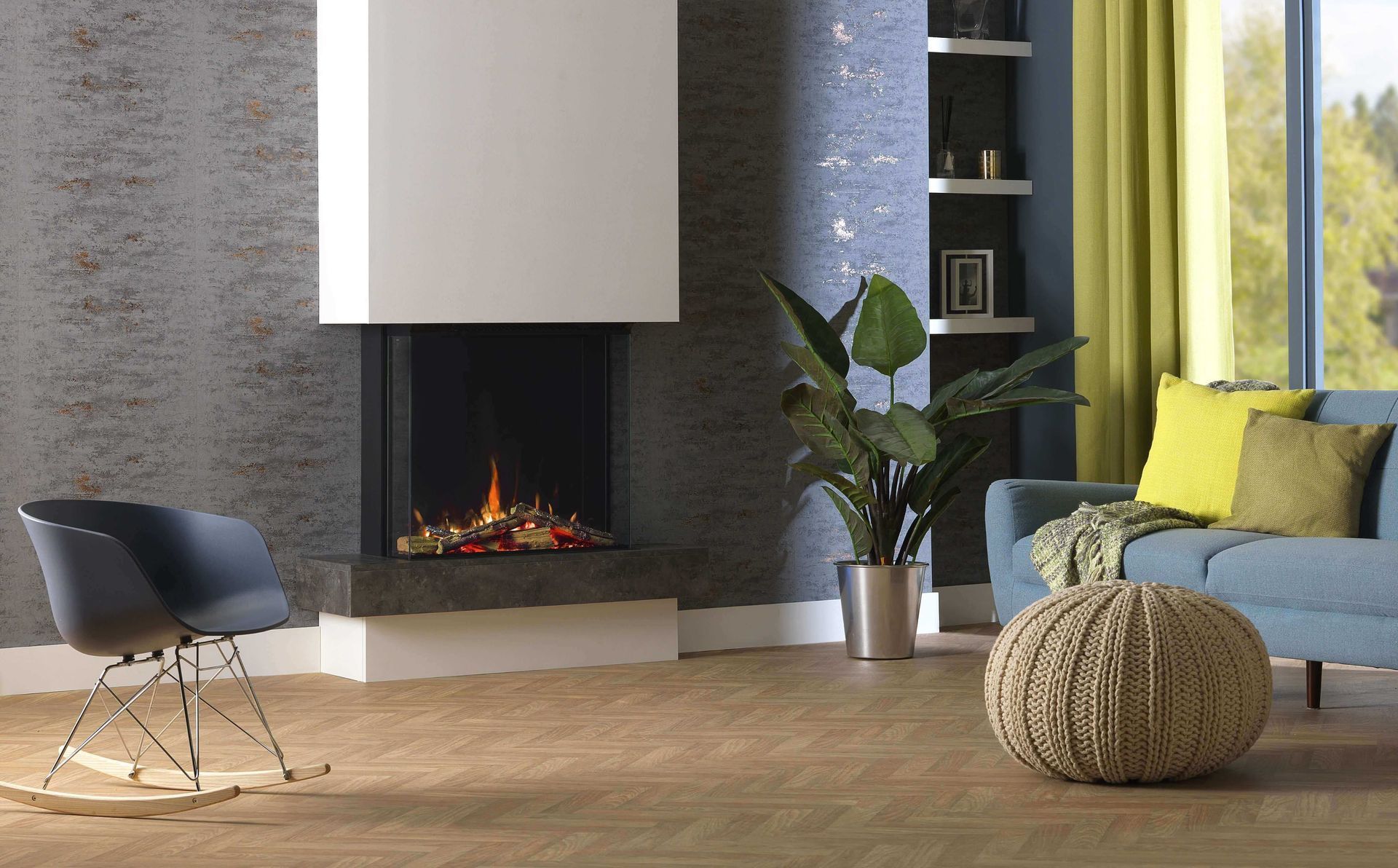 Vision Fires Solus vs75 in chimney