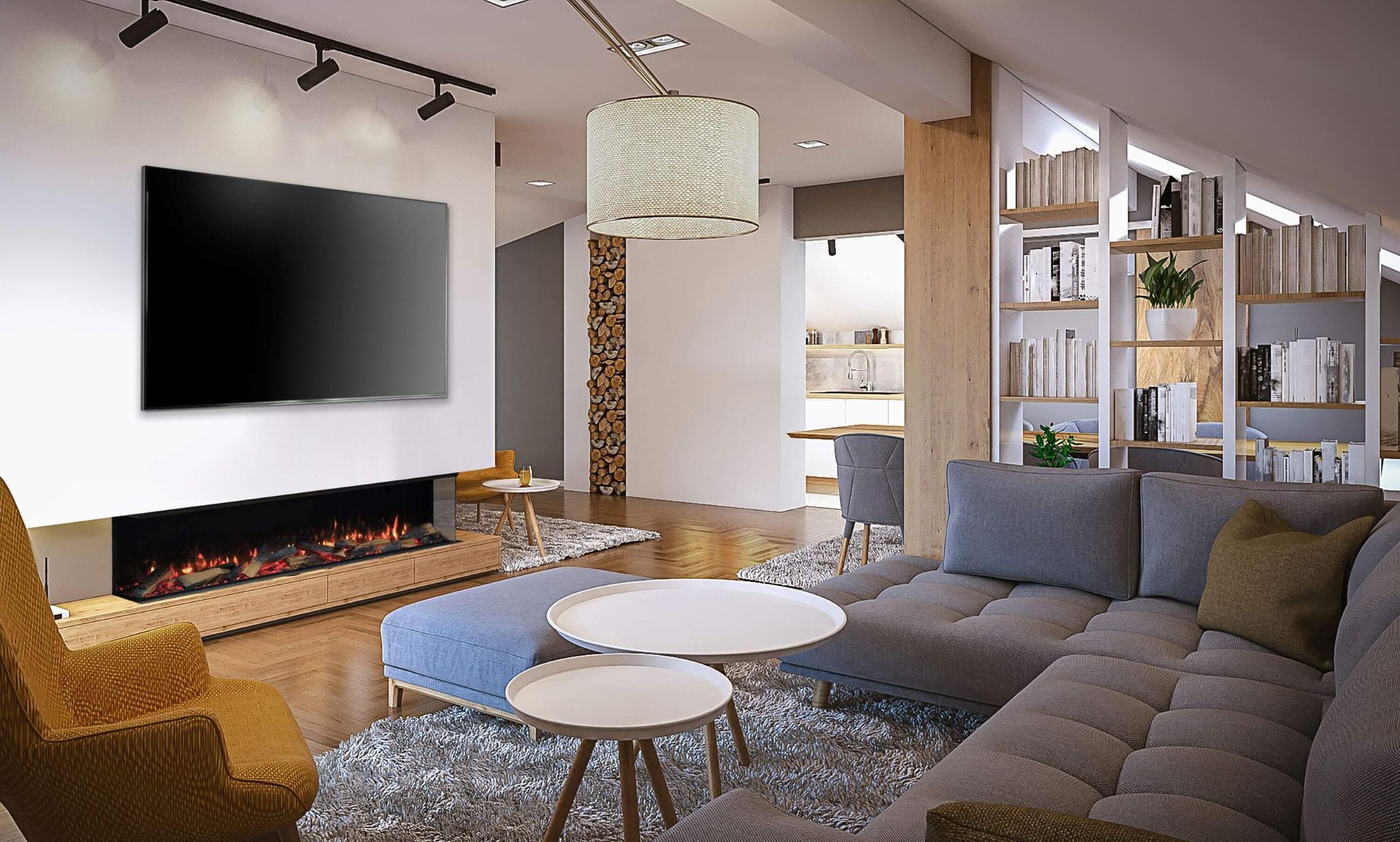 Vision Fires Solus vs180 in nice media wall