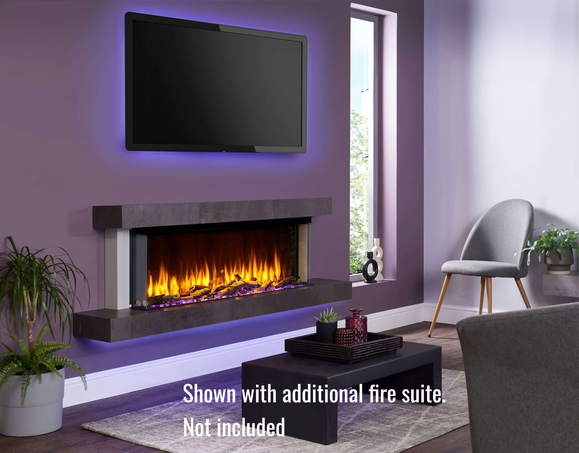 Charlton & Jenrick i1100e Slimline shown 2 sided in a feature wall