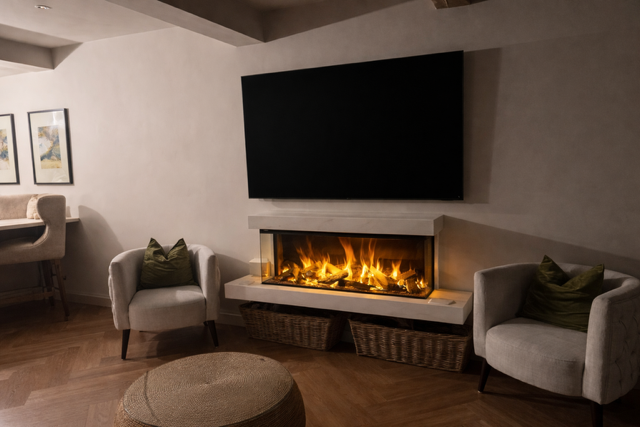 brockenhurst electric fire suite in a customers home