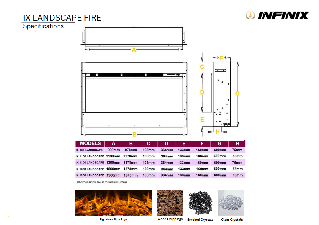 Infinix Landscape IX 900. on display at media wall fires alcester