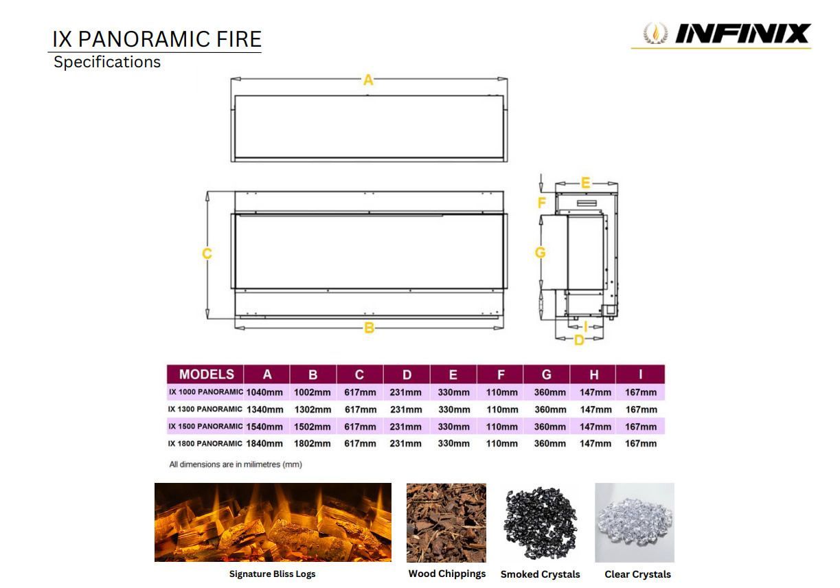 Infinix Panoramic IX 1000 HD electric fire
