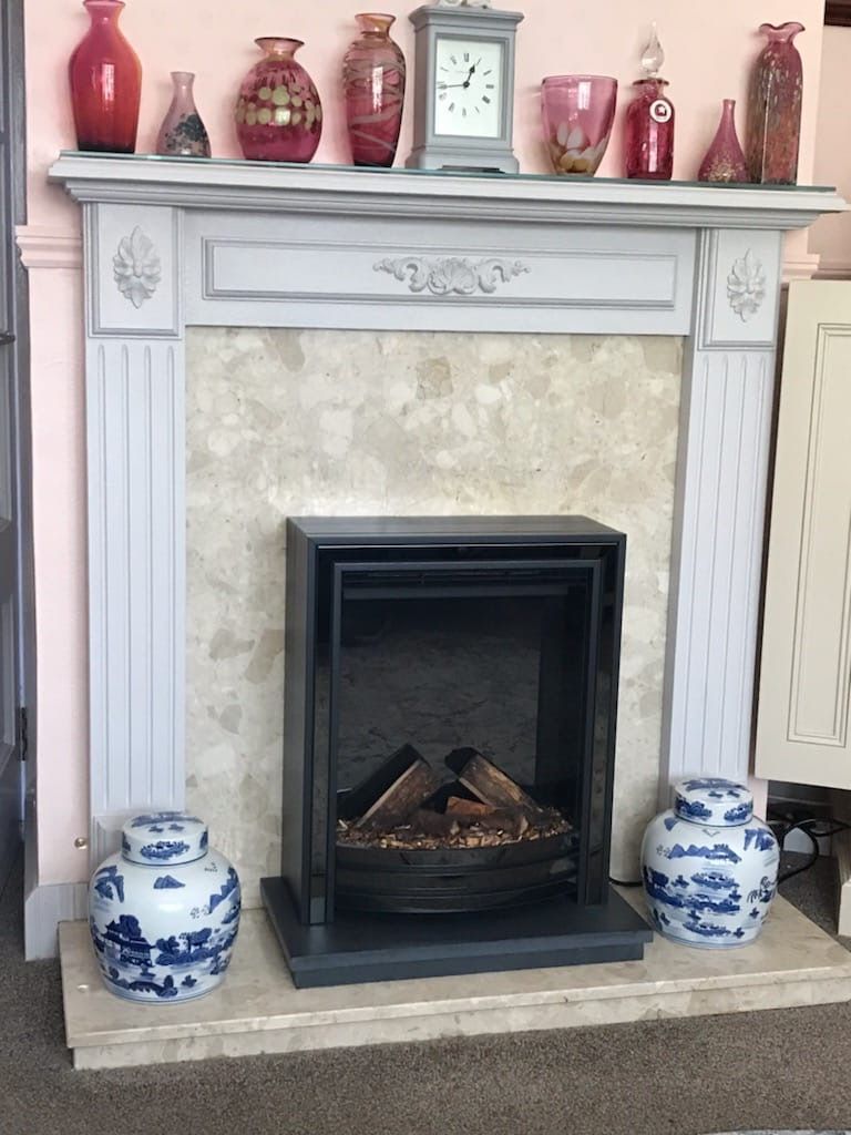 small electric realistic fire