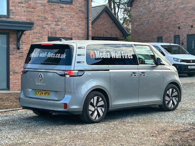 media wall fires electric van