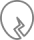 A circle with a lightning bolt in the middle of it.