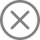 A cross in a circle on a white background.