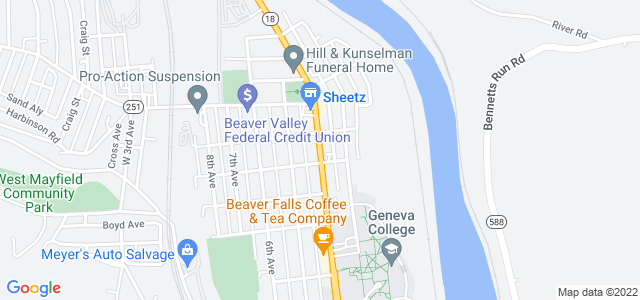 Map of business location