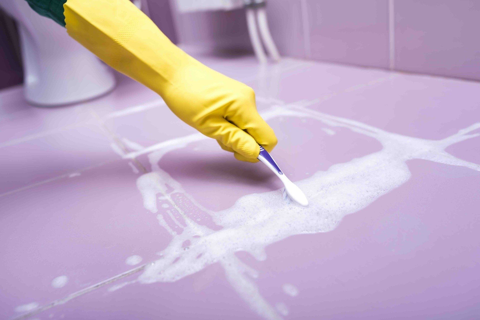 Cleaning Tile and Grout with Tools