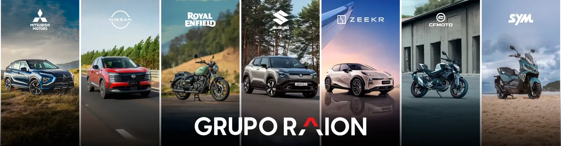 Logotipo da Mitsubishi ao lado das palavras