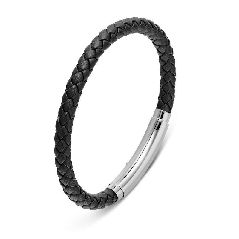 Black Leather Bangle