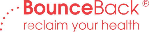 Bounceback reclaim your health logo on a white background
