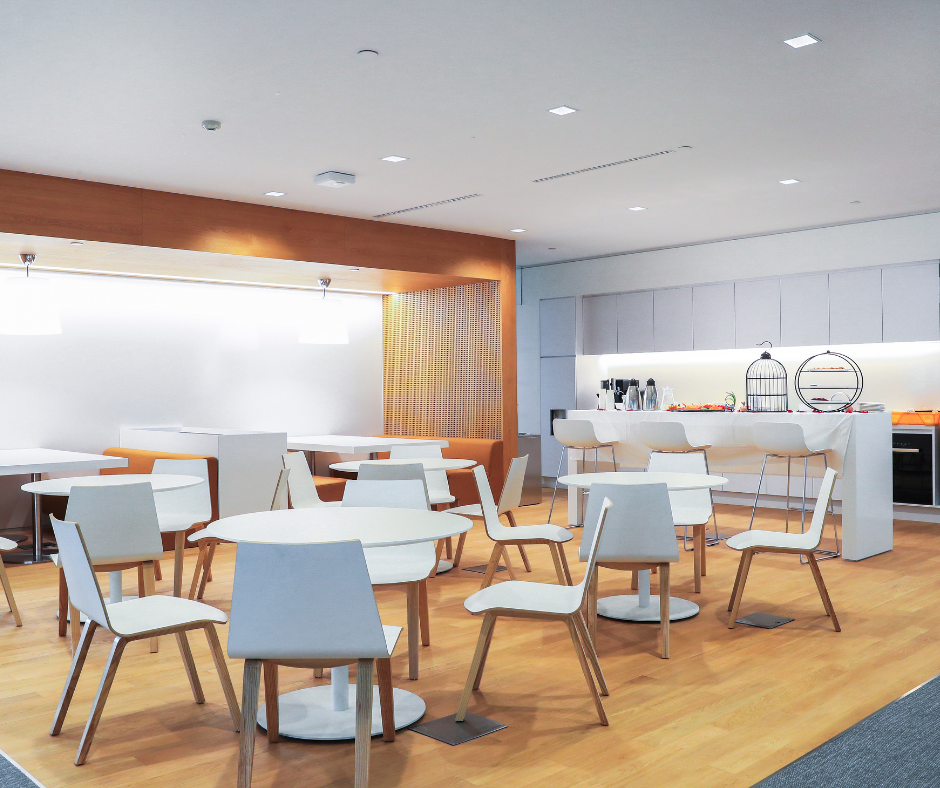 Sparkling clean employee break area