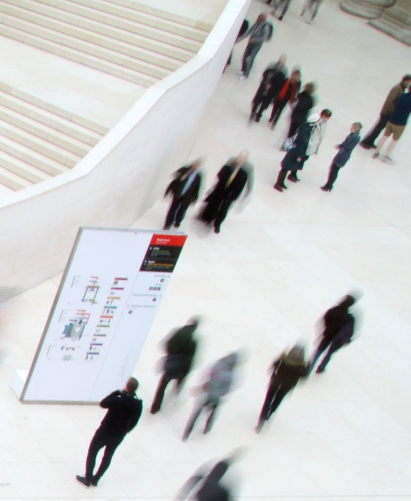 A building lobby with high foot traffic