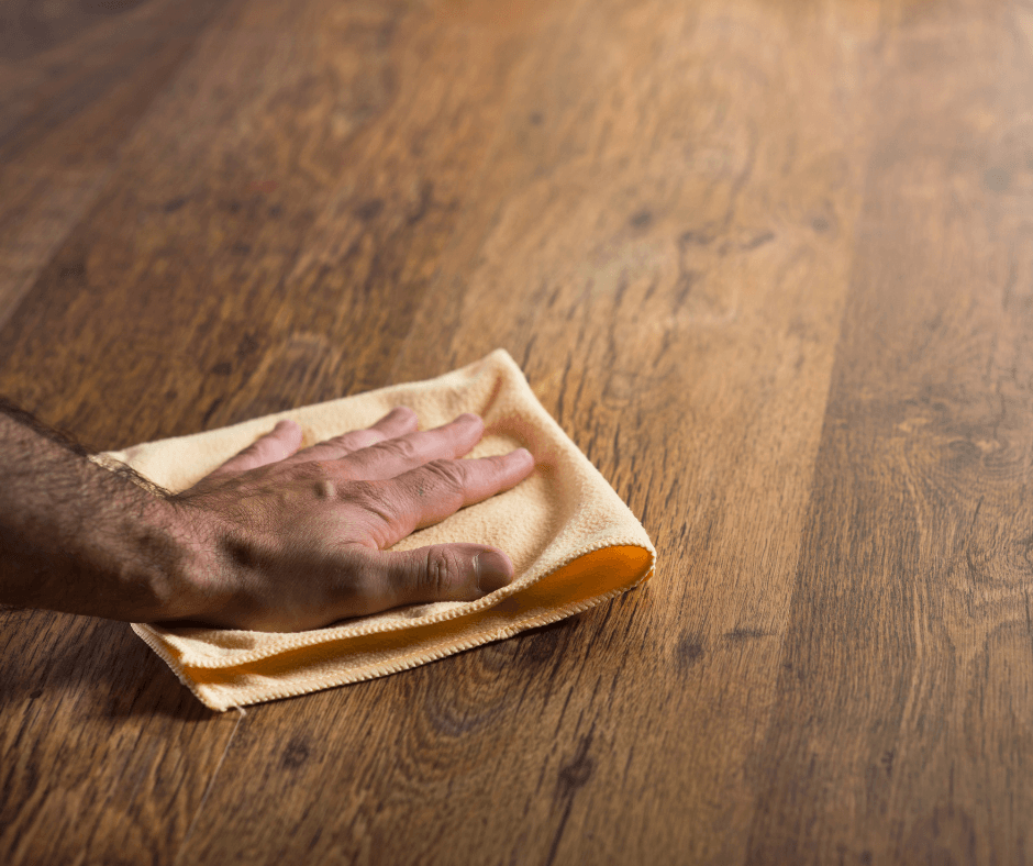 waxing wooden floor