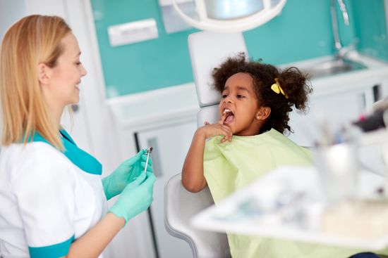 Little Girl at Dental Cleaning Appointment