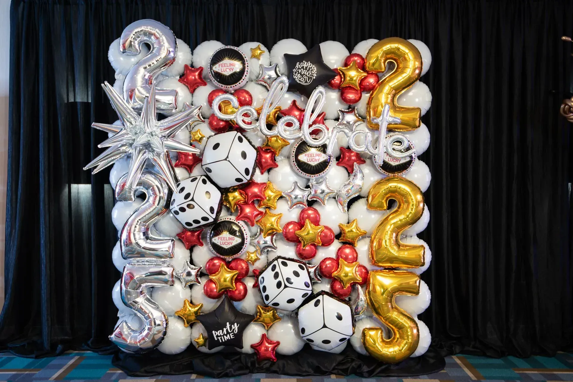 Balloon wall celebrating