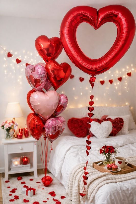 Birthday balloon bouquet with a 
