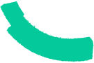 A green brush stroke on a white background.