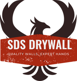 A logo for sds drywall quality walls expert hands